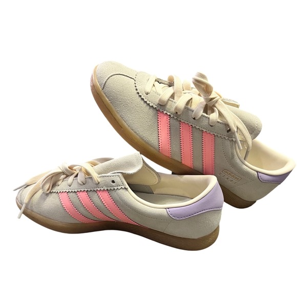 Adidas Originals STADT W Women's Sneakers 8.5 Suede Gum Sole Pink Cream NWOT - Picture 2 of 4